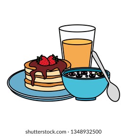 delicious breakfast menu icons