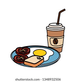 delicious breakfast menu icons