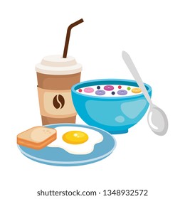 delicious breakfast menu icons