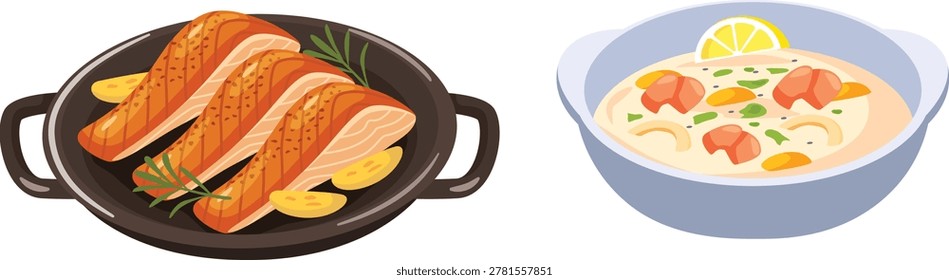 Delicious breakfast omelette with vegetables and toasted bread.