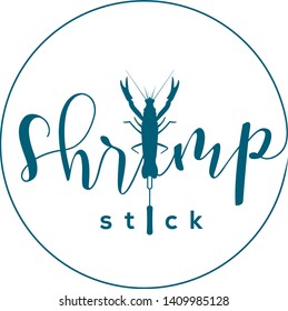 Delicious broiled shrimp logo.
