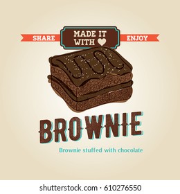 Delicious Brownie Illustration