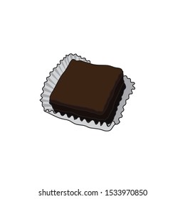 Delicious Brownie isolated on white background