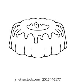 Delicious bundt cake vector design, premium icon