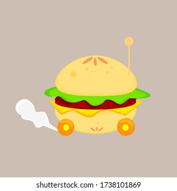 delicious burger car will send a burger to your place