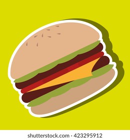 delicious burger  design 