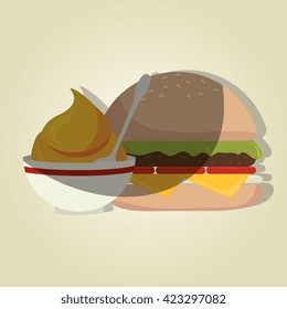 delicious burger  design 