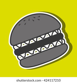 delicious burger  design 