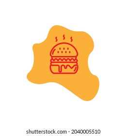 delicious burger design icon logo