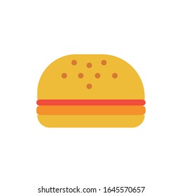 delicious burger fast food flat style vector illustration design