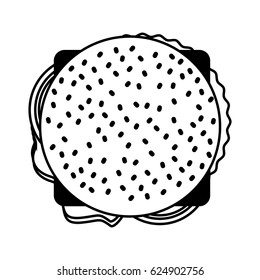 delicious burger fast food isolated icon