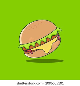 Delicioso vector de comida rápida Burger 