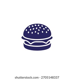 Köstliche Burger-Ikone bereit für Ihr nächstes Design, perfekt für Food-Apps und Restaurant-Menüs, die mit modernem Stil und fett, appetitanregend Geschmack Pop