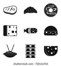 Delicious burger icons set. Simple set of 9 delicious burger vector icons for web isolated on white background