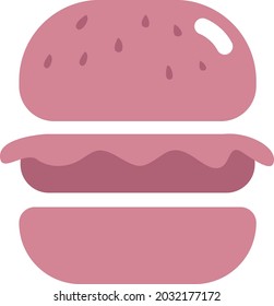 Delicious burger, illustration, vector, on a white background.