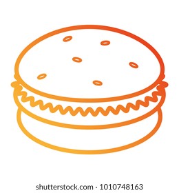 delicious burger isolated icon