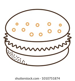 delicious burger isolated icon
