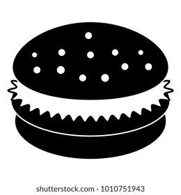 delicious burger isolated icon