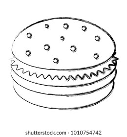 delicious burger isolated icon