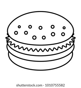 delicious burger isolated icon