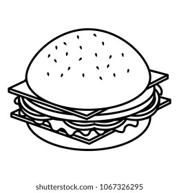 delicious burger isolated icon