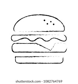 delicious burger isolated icon