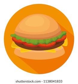 delicious burger isolated icon