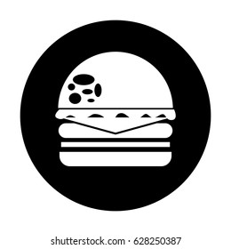 delicious burger isolated icon