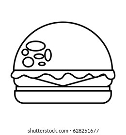 delicious burger isolated icon