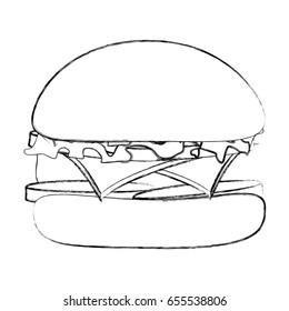 delicious burger isolated icon