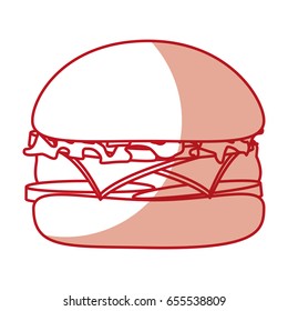 delicious burger isolated icon