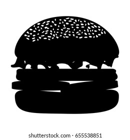 delicious burger isolated icon