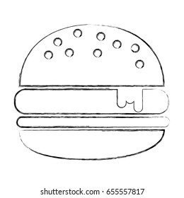delicious burger isolated icon