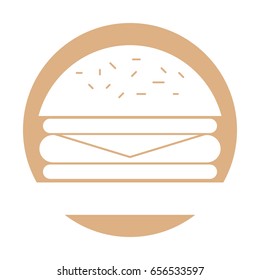 delicious burger isolated icon