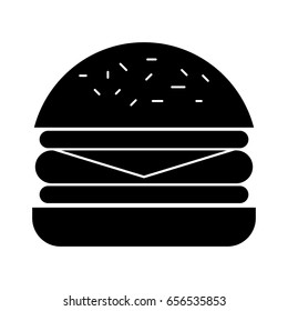 delicious burger isolated icon