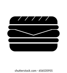 delicious burger isolated icon