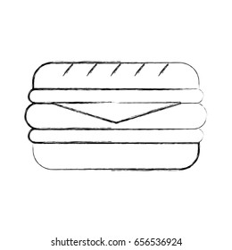 delicious burger isolated icon
