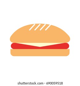 delicious burger isolated icon