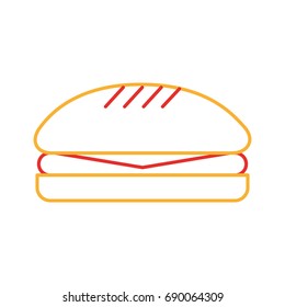 delicious burger isolated icon