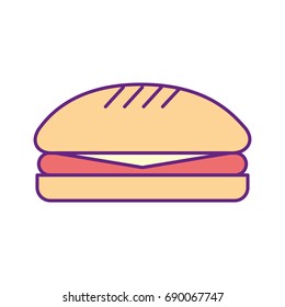 delicious burger isolated icon