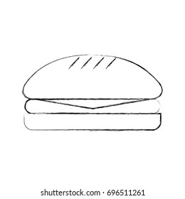 delicious burger isolated icon
