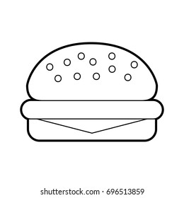 delicious burger isolated icon