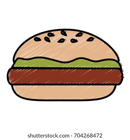 delicious burger isolated icon