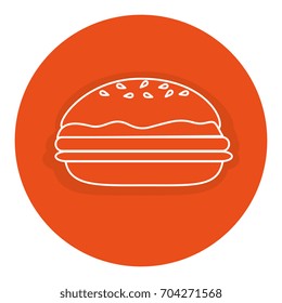delicious burger isolated icon