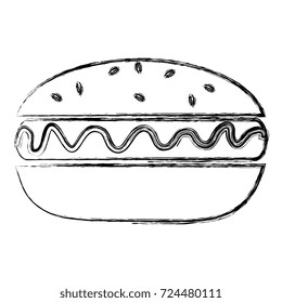 delicious burger isolated icon