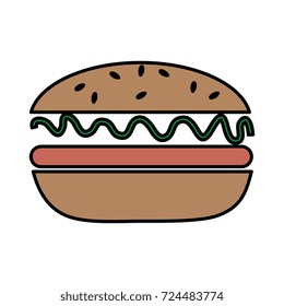 delicious burger isolated icon