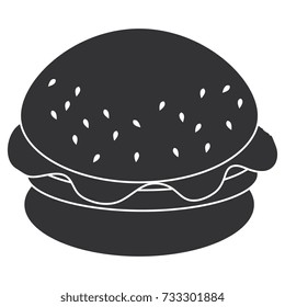 delicious burger isolated icon