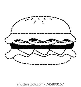 delicious burger isolated icon