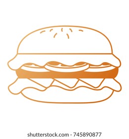 delicious burger isolated icon