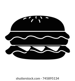 delicious burger isolated icon